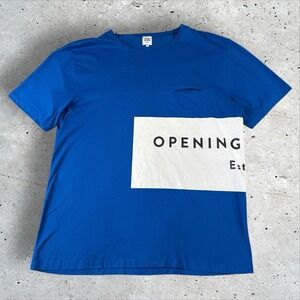 Opening Ceremony Brand T Shirt‎ Mens Large XL Blue Box Logo Graphic Cotton